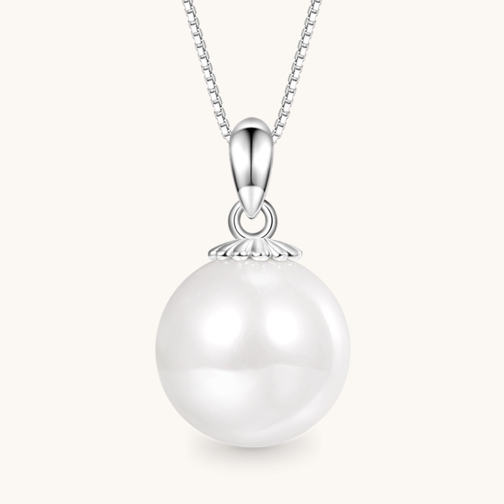 925 Sterling Silver- Gnoce Elegant Pearl Necklace NWT